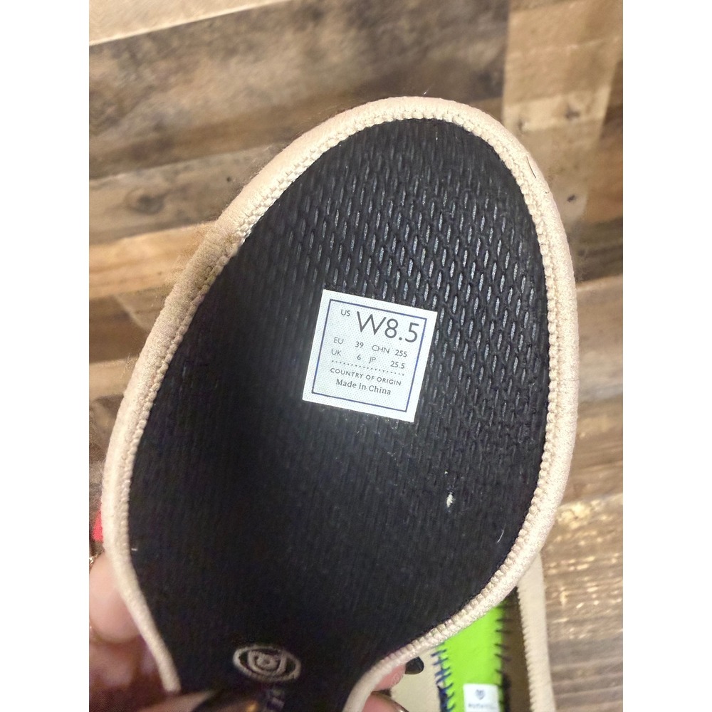 Rothys The Point Sand Beige Knit Pointed Toe Ballet Flats Tortoise Sole W8.5 - Picture 6 of 7